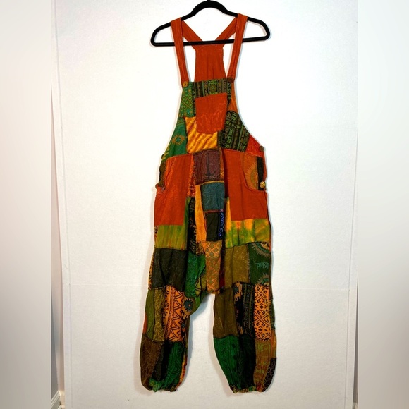 Colorful Patchwork Overalls - Picture 2 of 12